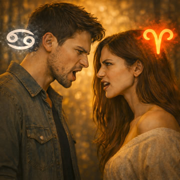 hombre Aries y mujer Cáncer en el Amor