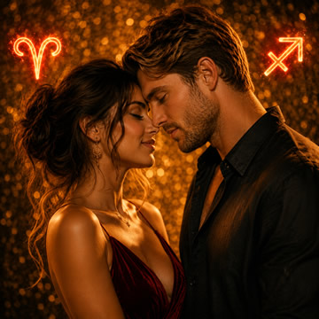 hombre Sagitario y mujer Aries, compatibilidad en el amor