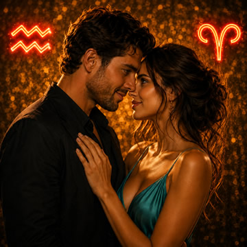 hombre Acuario y mujer Aries, compatibilidad en el amor